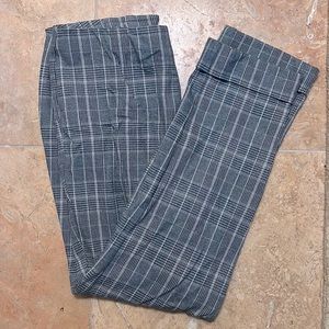J Jill Plaid Pull On Skinny Pants with Cuff Detail Size 8